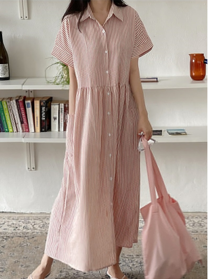 Retro Korean Style Slim Fit St - đánh giá và giá Korean Style A Line Shirt Dress