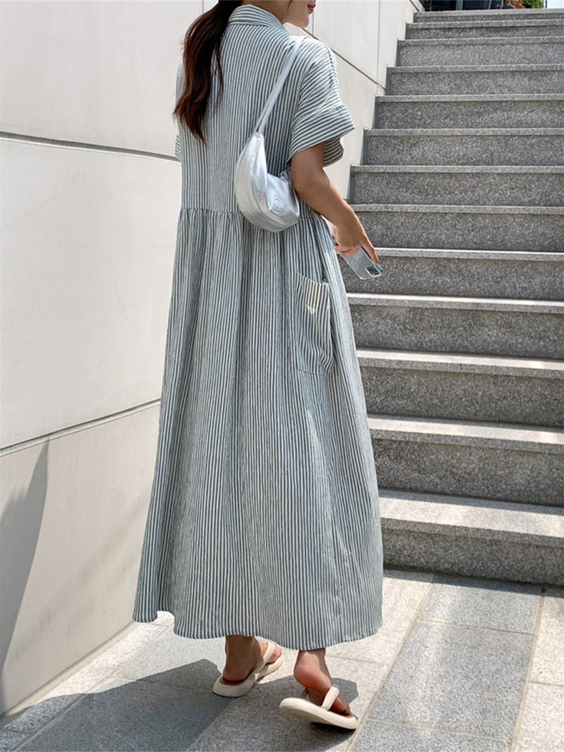 Retro Korean Style Slim Fit St - đánh giá và giá Korean Style A Line Shirt Dress
