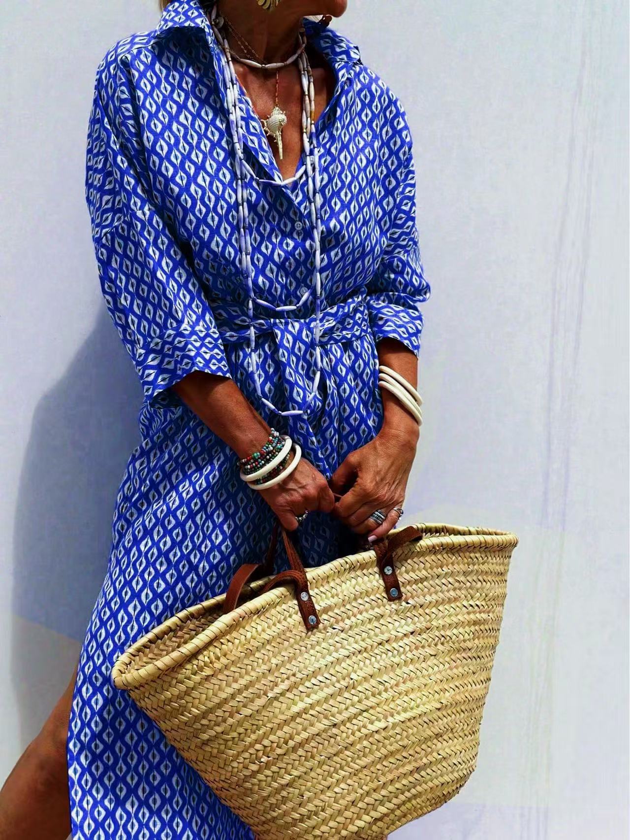 Maxi with Belt Summer Linen Lo - đánh giá và giá Casual Loose Linen Shirt Dress