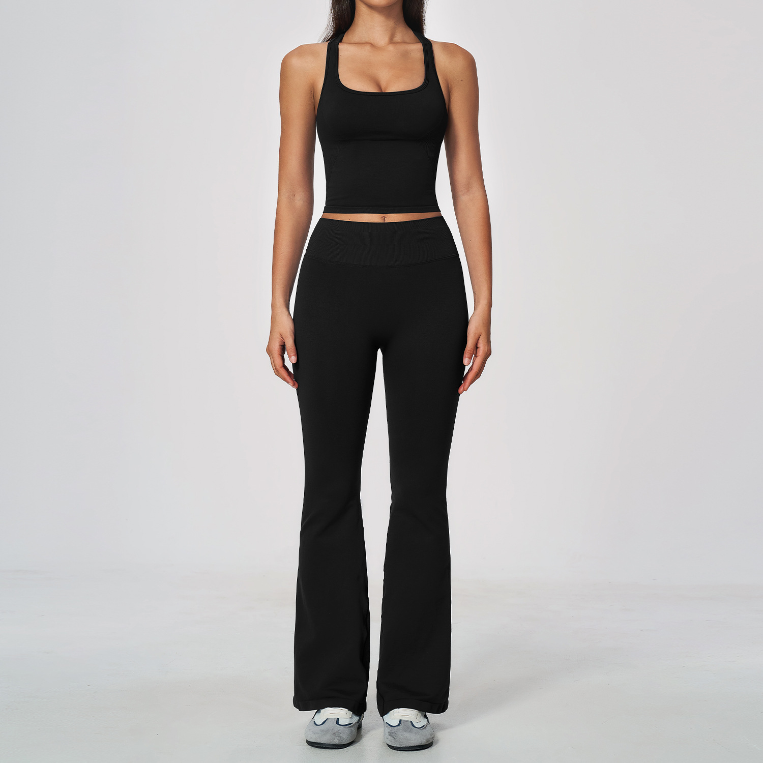 Women 2 Piece Yoga Set Racerba - đánh giá và giá Seamless Ribbed Workout Tank Top