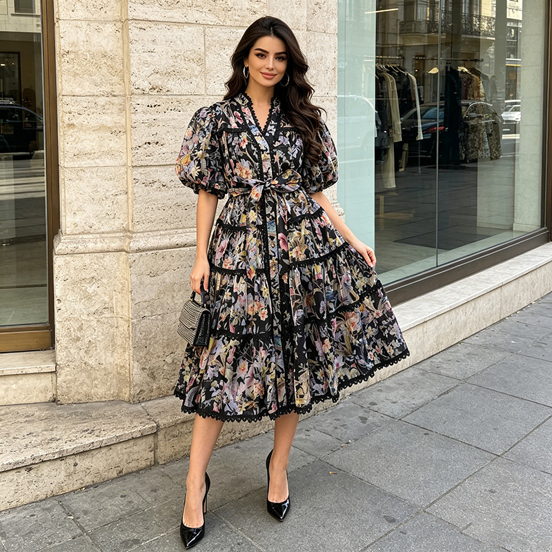 ZAMOR French Vintage Floral Te - đánh giá và giá French Vintage Floral Midi Dress