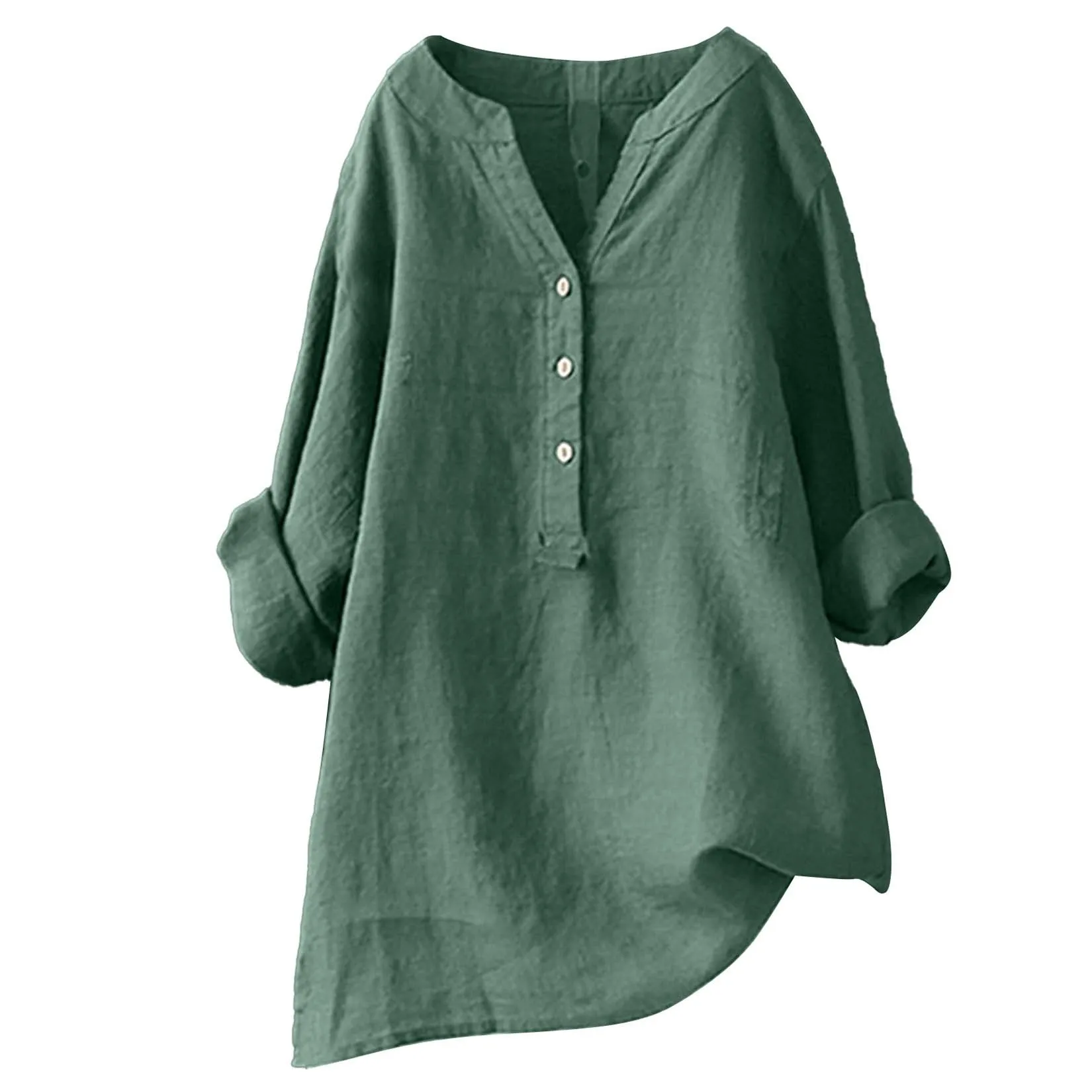 Unisex Women Men Cotton Linen  - đánh giá và giá Casual Loose Linen Shirt Dress