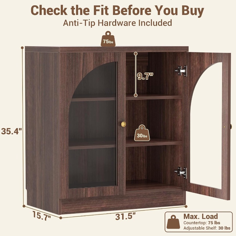 31.5 Sideboard Buffet Cabinet  - đánh giá và giá Tops