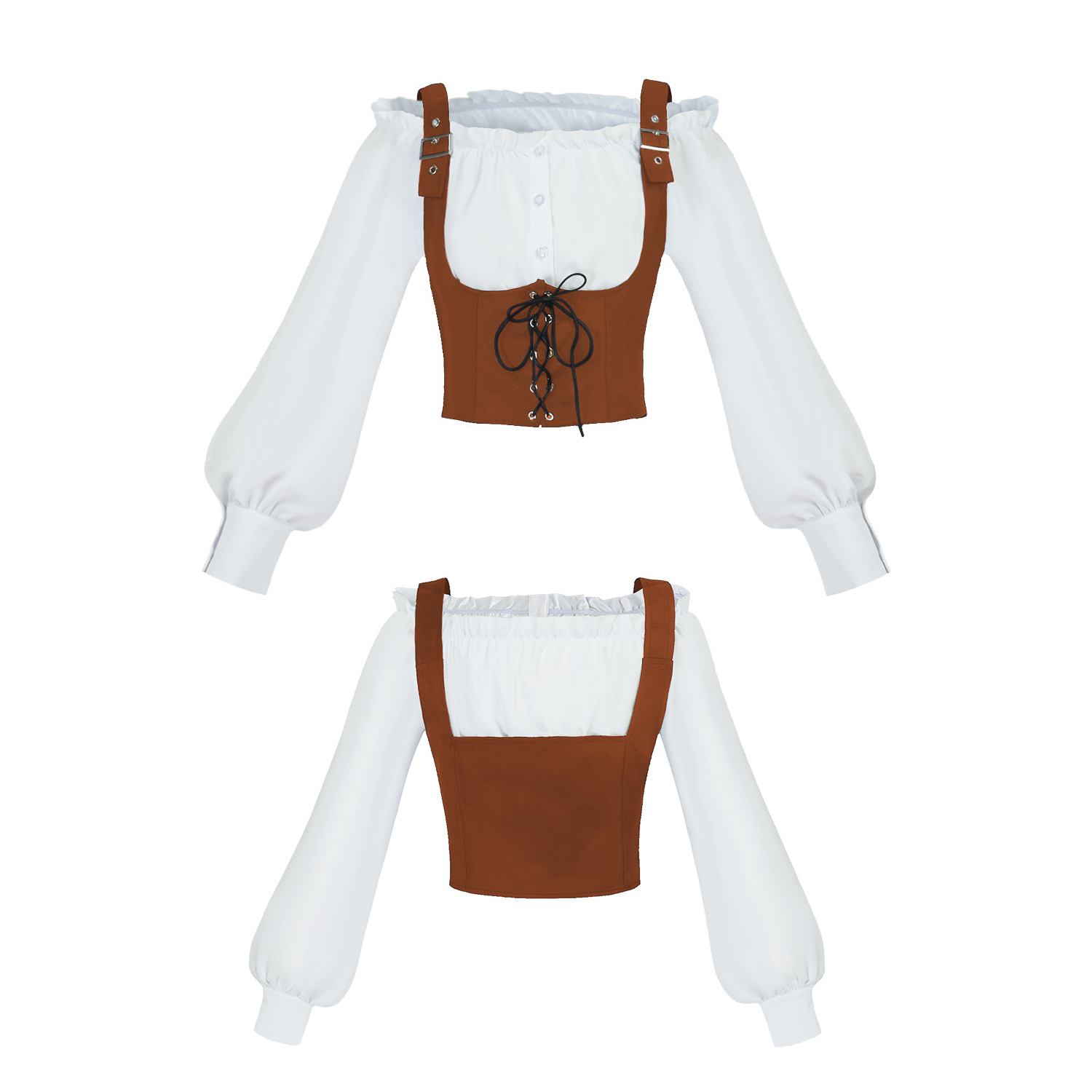 Renaissance 2 Piece Costume Se - đánh giá và giá Blouses