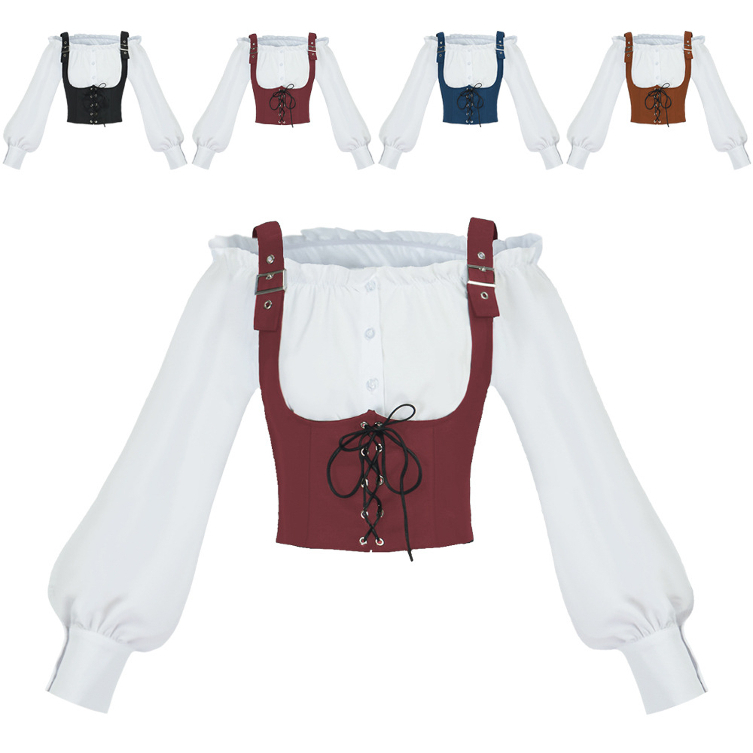Renaissance 2 Piece Costume Se - đánh giá và giá Blouses