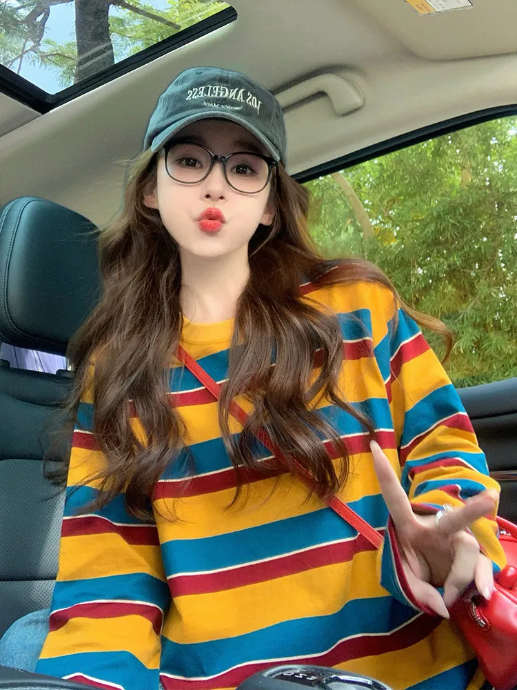 Women Color Block Striped Long - đánh giá và giá Blouses