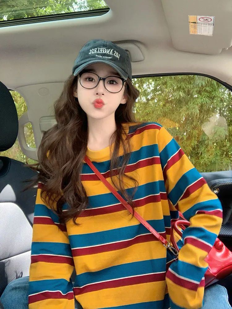 Women Color Block Striped Long - đánh giá và giá Blouses