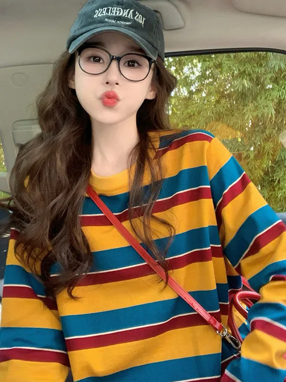 Women Color Block Striped Long - đánh giá và giá Blouses