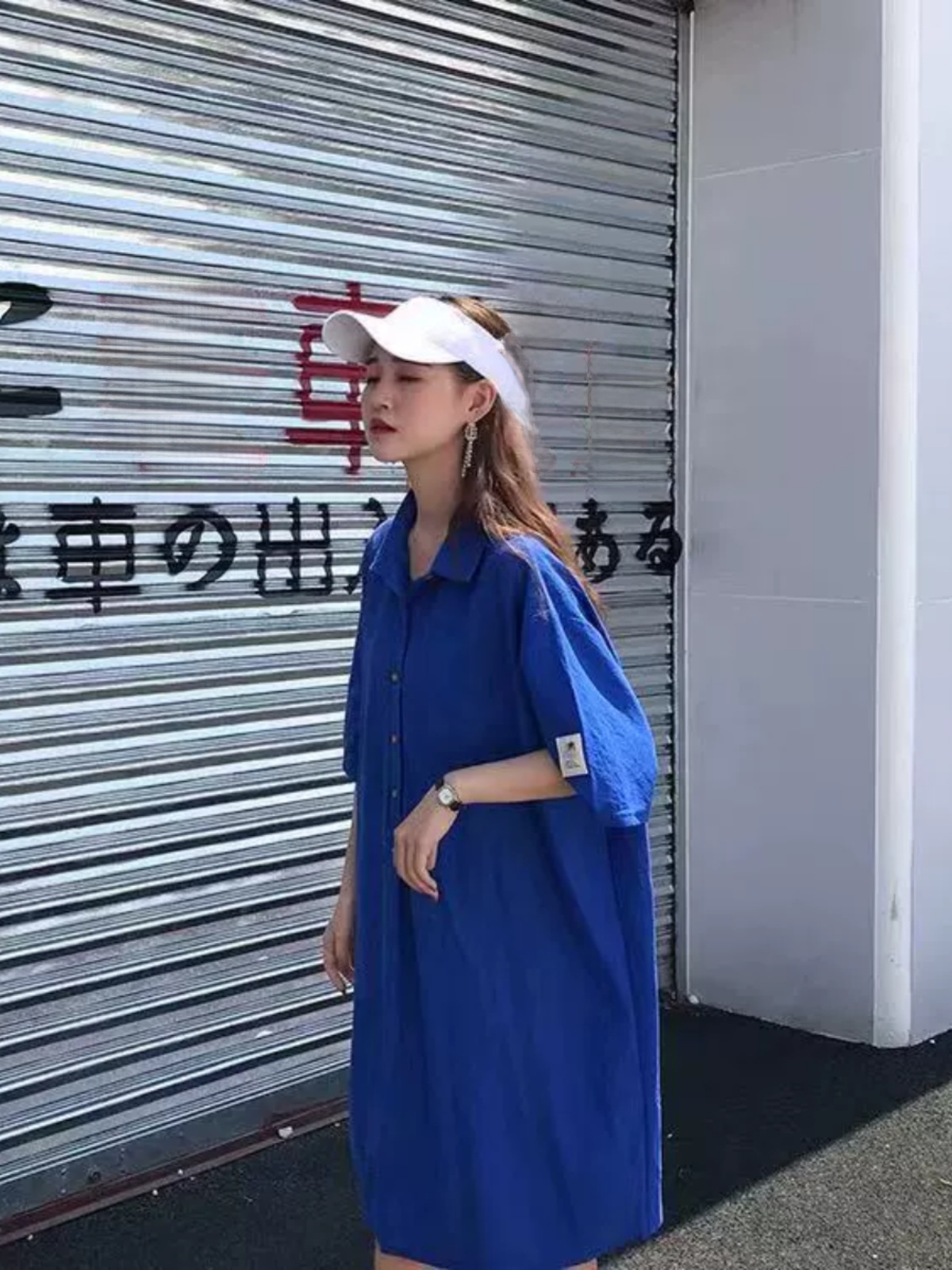 plus Size Shirt Dress Slimming - đánh giá và giá Korean Style A Line Shirt Dress