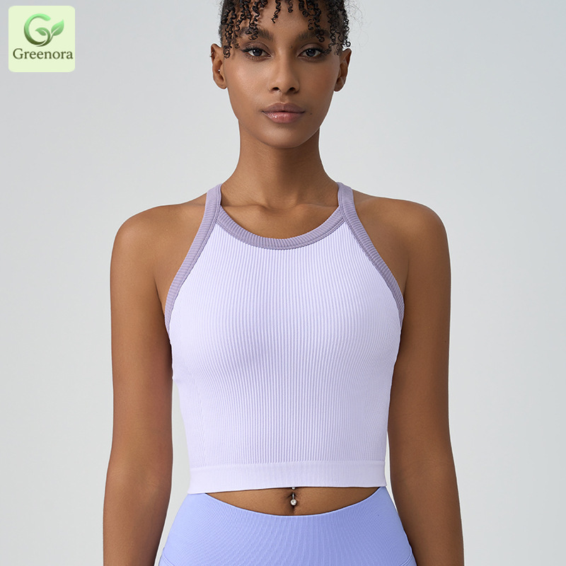 Greenora Ribbed Yoga Crop Top  - đánh giá và giá Seamless Ribbed Workout Tank Top