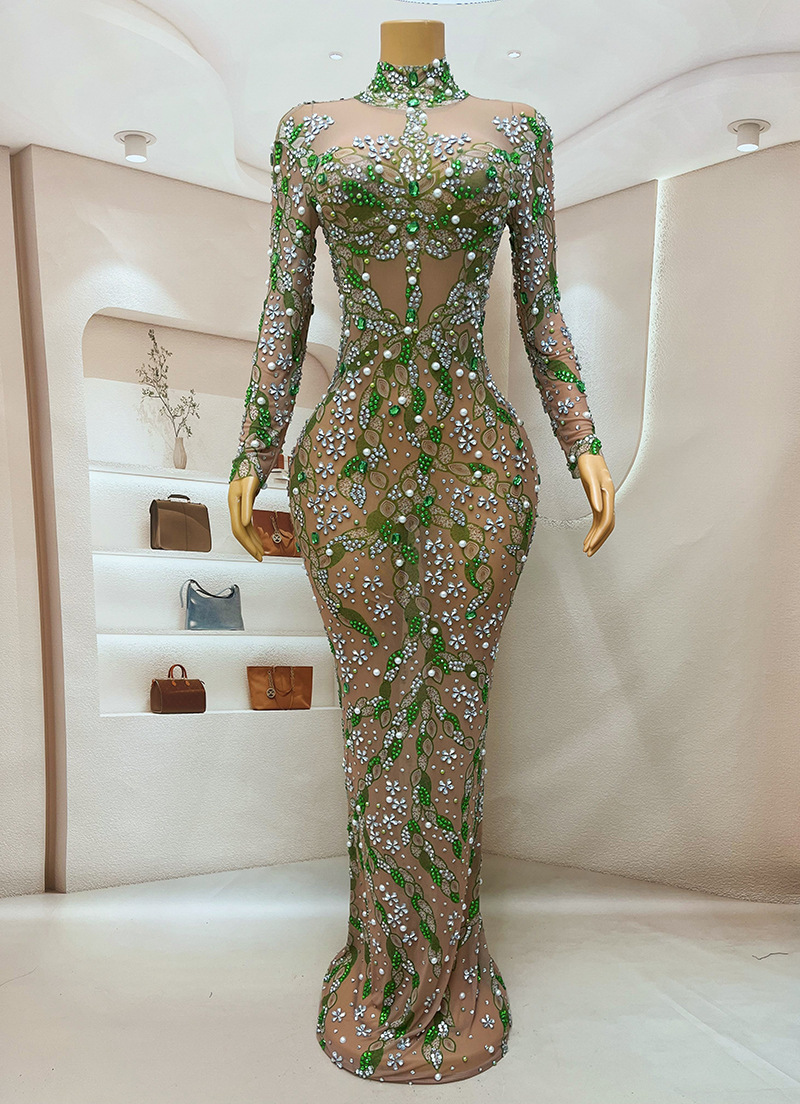 Một chiếc váy dạ hội tuyệt đẹp - đánh giá và giá Sparkly Rhinestone Club Party Dress