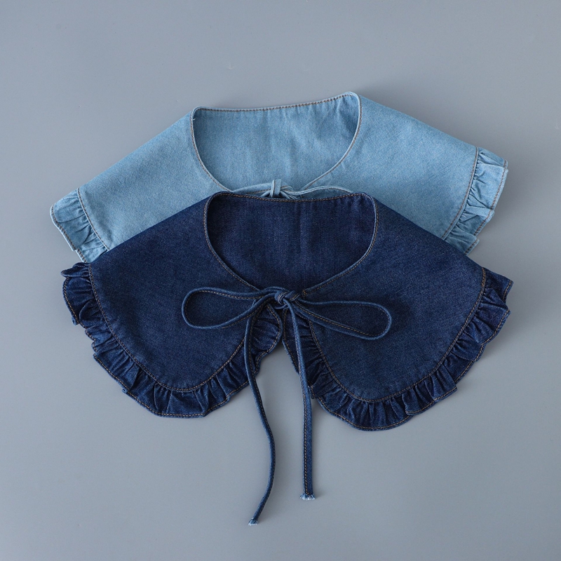 Sweet Blue Denim Ruffle False  - đánh giá và giá Blouses