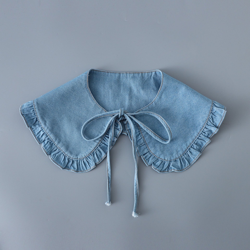 Sweet Blue Denim Ruffle False  - đánh giá và giá Blouses