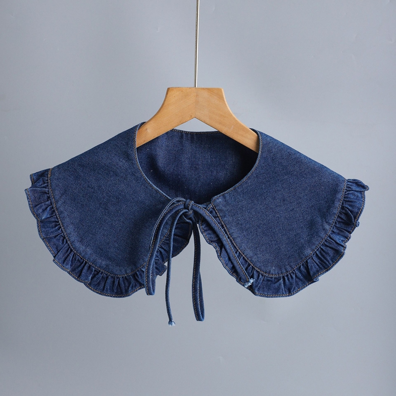 Sweet Blue Denim Ruffle False  - đánh giá và giá Blouses