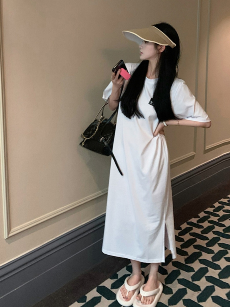 Black Short Sleeve T-Shirt Dre - đánh giá và giá Korean Style A Line Shirt Dress