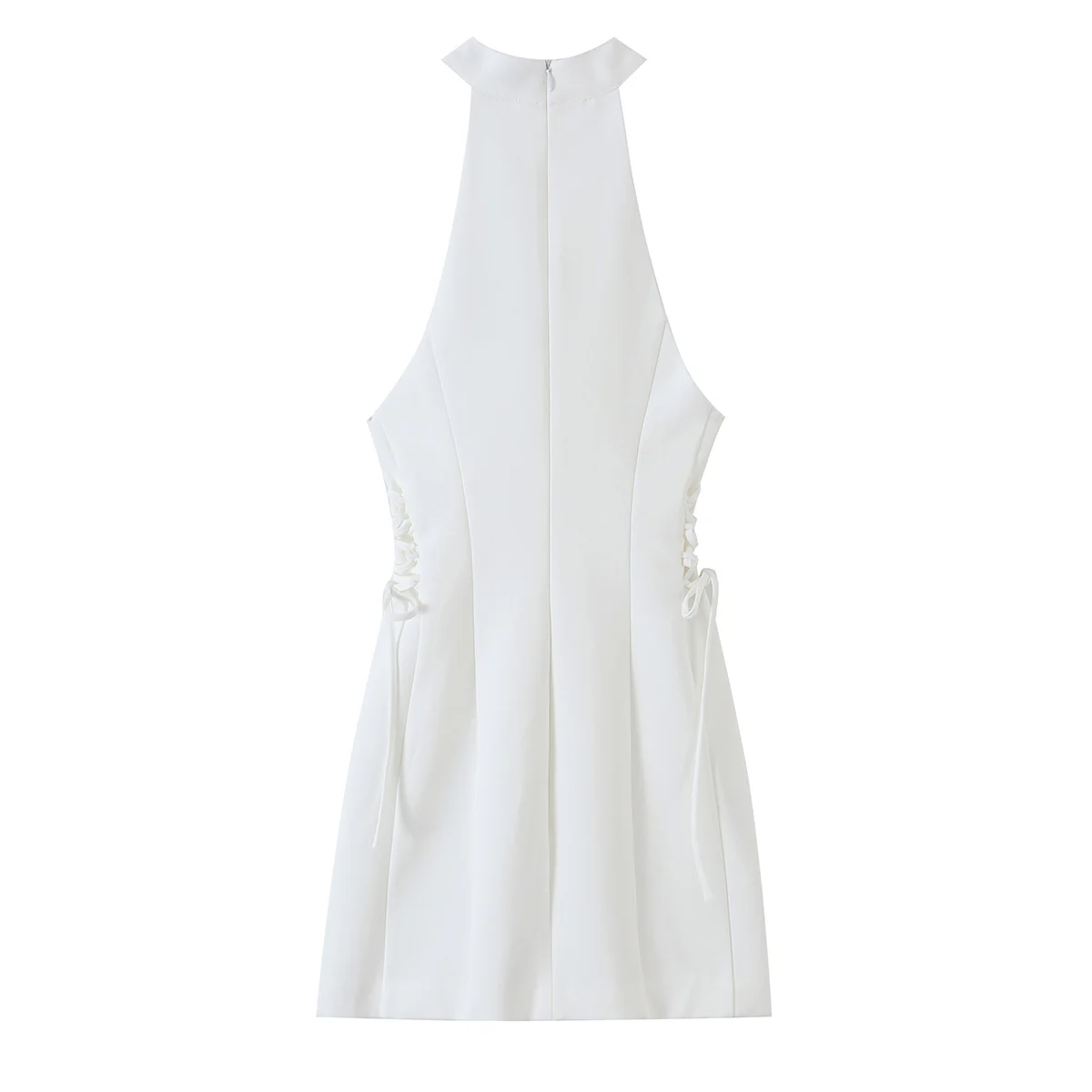 Women White High Neck Halter M - đánh giá và giá Y2K Backless Halter Mini Dress