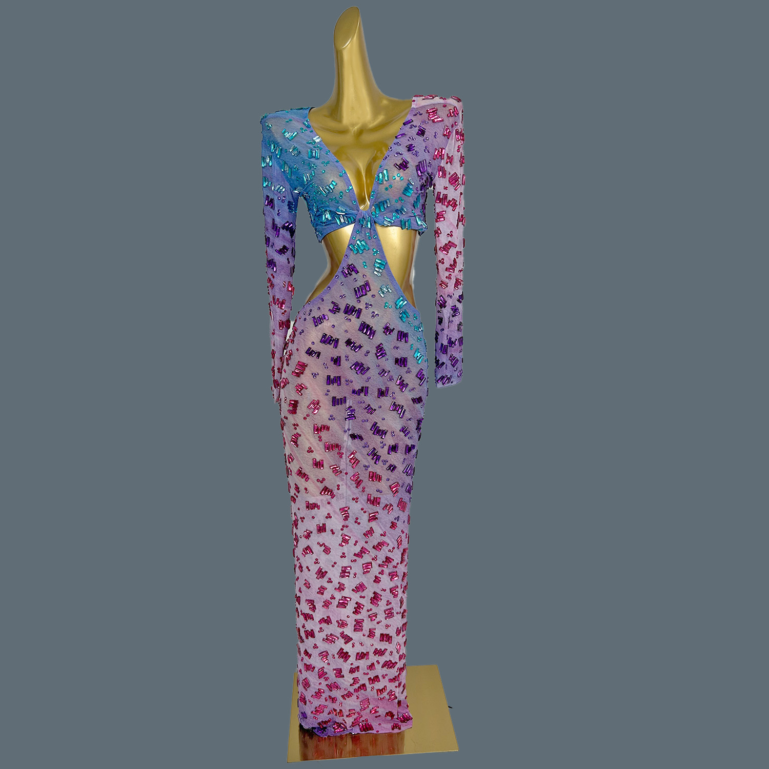 Sparkly Rhinestones Deep V Nec - đánh giá và giá Sparkly Rhinestone Club Party Dress