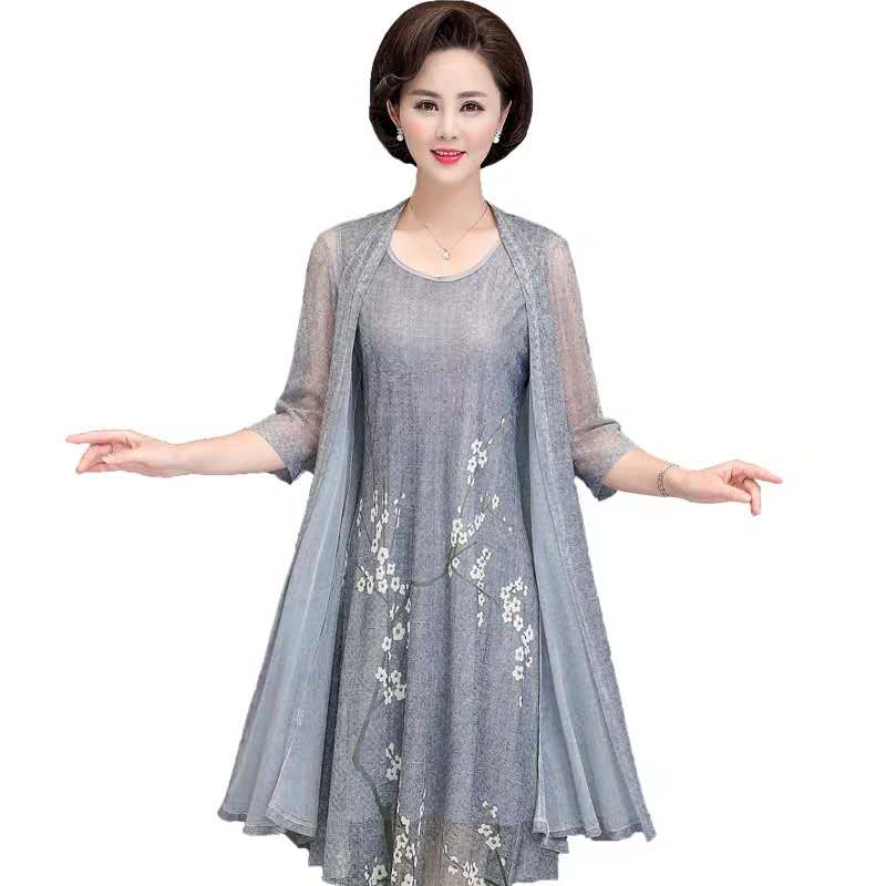 summer cotton linen 2 piece se - đánh giá và giá French Vintage Floral Midi Dress